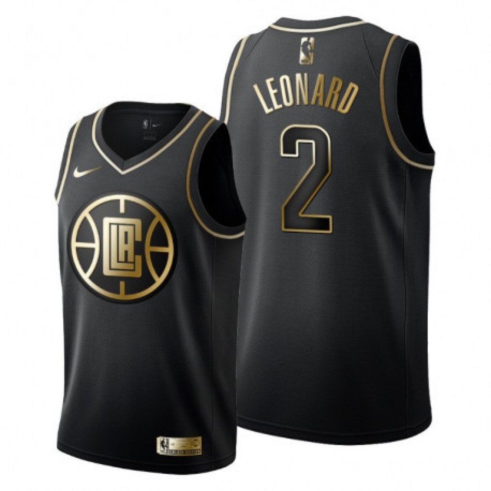 Camiseta Kawhi Leonard #2 Los Angeles Clippers 19/20 Negro Golden Edition Camiseta Kawhi Leonard #2 Los Angeles Clippers 19/20 Negro Golden Edition