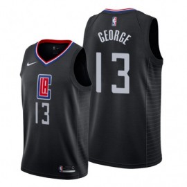 Camiseta Paul George #13 Los Angeles Clippers 19/20 Negro Statement
