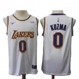 Camiseta Kyle Kuzma #0 Los Angeles Lakers 18/19 Blanco Association Edition