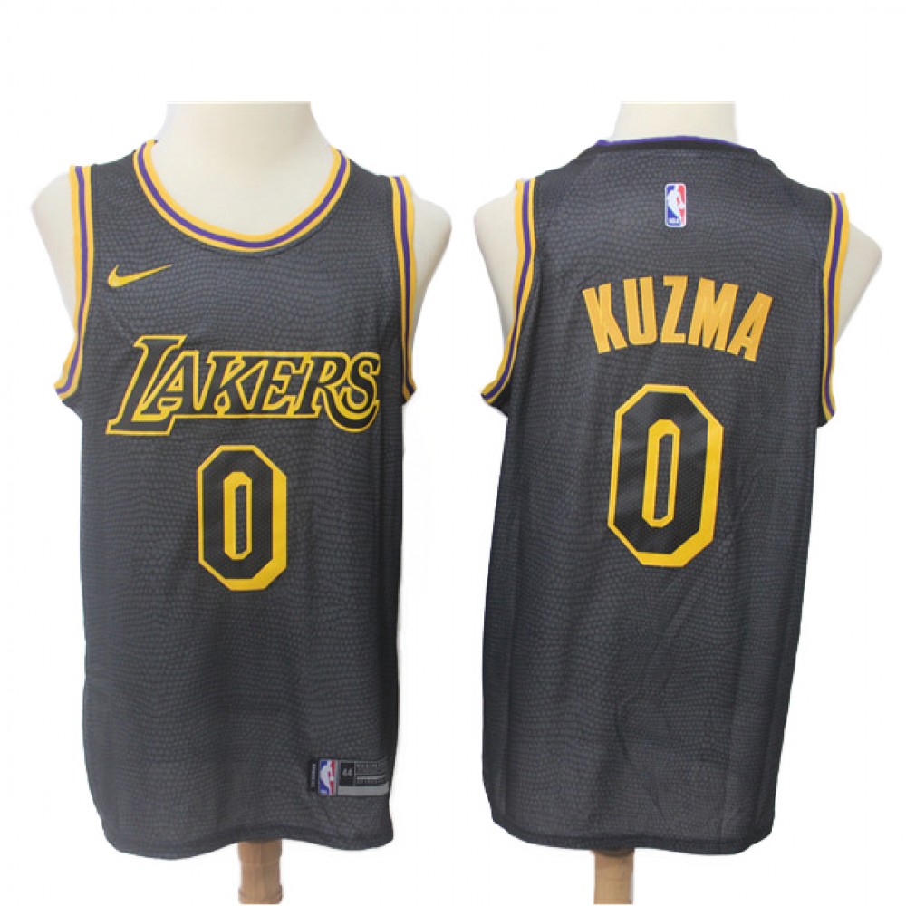 Camiseta Kyle Kuzma #0 Los Angeles Lakers 18/19 Negro City Edition