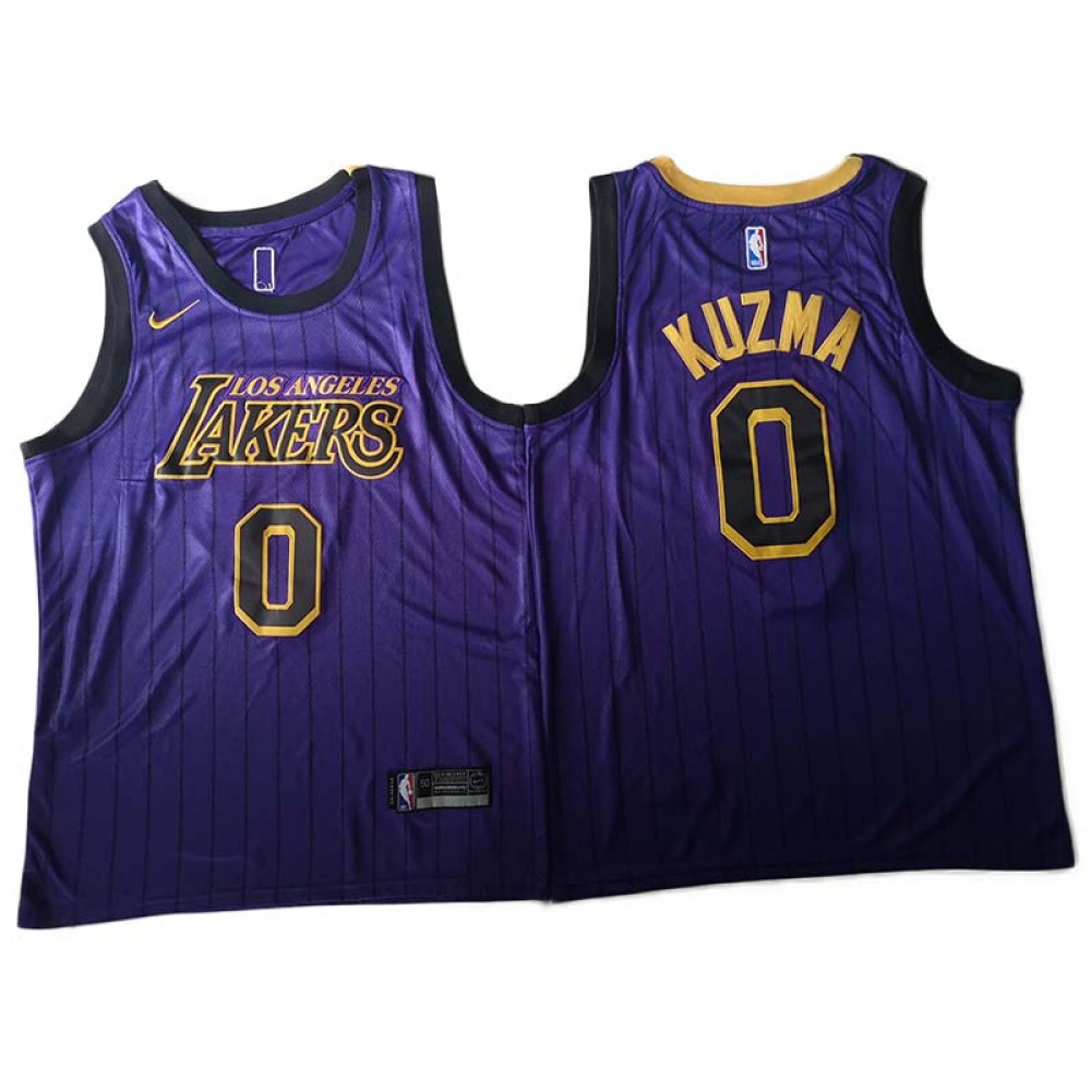 Camiseta Kyle Kuzma #0 Los Angeles Lakers 18/19 Púrpura City Edition