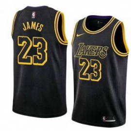 Camiseta LeBron James #23 Los Angeles Lakers 18/19 Negro City Edition