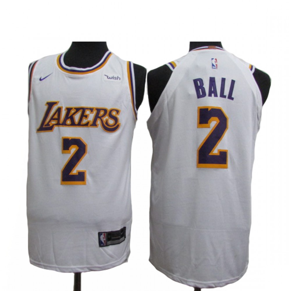 Camiseta Lonzo Ball #2 Los Angeles Lakers 18/19 Blanco Association Edition