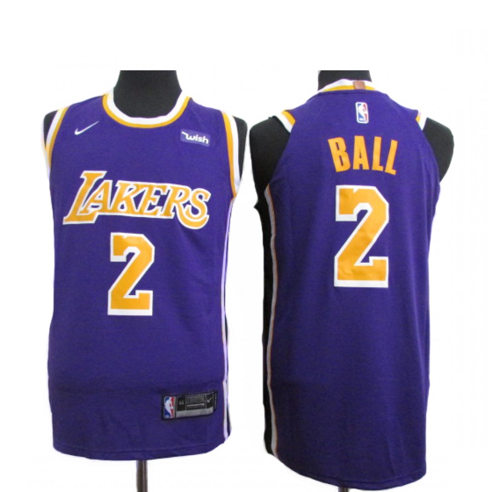 Camiseta Lonzo Ball #2 Los Angeles Lakers 18/19 Púrpura Statement Edition