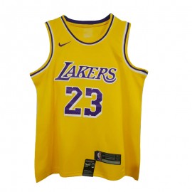 Camiseta #23 Los Angeles Lakers Amarillo Rematch Slogan Versión