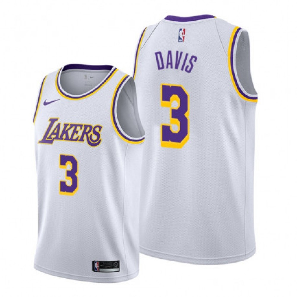 Camiseta Anthony Davis #3 Los Angeles Lakers 19/20 Blanco Association Edition