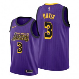 Camiseta Anthony Davis #3 Los Angeles Lakers 19/20 Púrpura City Edition