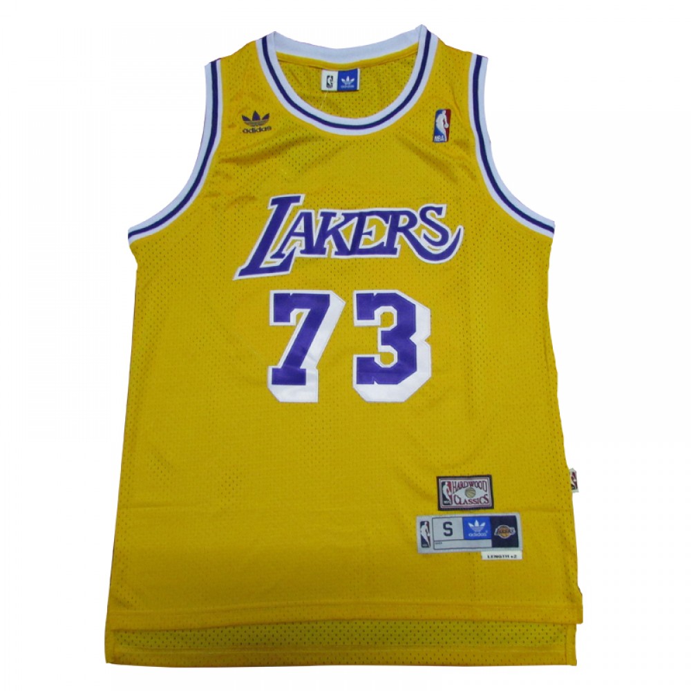 Camiseta Dennis Rodman #73 Los Angeles Lakers Armarillo Icon Edition
