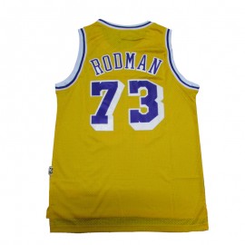 Camiseta Dennis Rodman #73 Los Angeles Lakers Armarillo Icon Edition