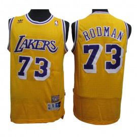 Camiseta Dennis Rodman #73 Los Angeles Lakers Armarillo Icon Edition