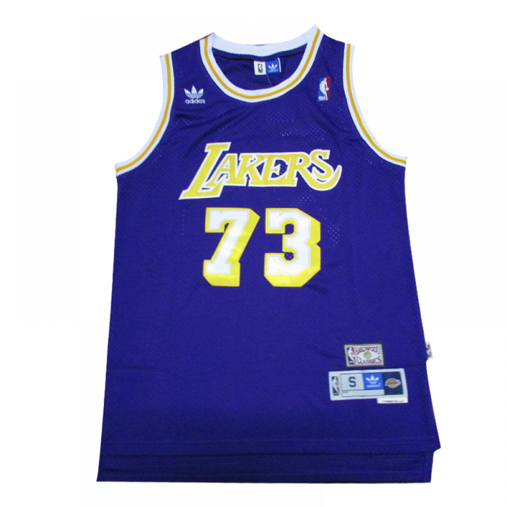 Camiseta Dennis Rodman #73 Los Angeles Lakers Púrpura Icon Edition Camiseta Dennis Rodman #73 Los Angeles Lakers Púrpura Icon Edition