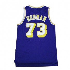 Camiseta Dennis Rodman #73 Los Angeles Lakers Púrpura Icon Edition Camiseta Dennis Rodman #73 Los Angeles Lakers Púrpura Icon Edition