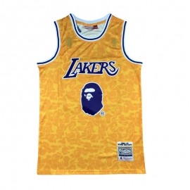 Camiseta Kobe Bryant #24 Los Angeles Lakers Amarillo BAPE Edition