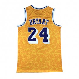 Camiseta Kobe Bryant #24 Los Angeles Lakers Amarillo BAPE Edition