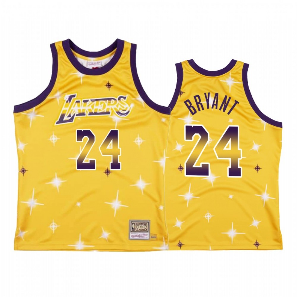 Camiseta Kobe Bryant #24 Los Angeles Lakers Amarillo Star Edition Camiseta Kobe Bryant #24 Los Angeles Lakers Amarillo Star Edition