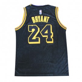 Camiseta Kobe Bryant #8/#24 Los Angeles Lakers Negro City Edition