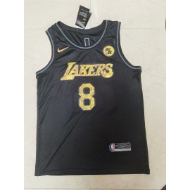 Camiseta Kobe Bryant #8 Los Angeles Lakers Negro Retirada Edition