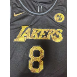 Camiseta Kobe Bryant #8 Los Angeles Lakers Negro Retirada Edition Camiseta Kobe Bryant #8 Los Angeles Lakers Negro Retirada Edition