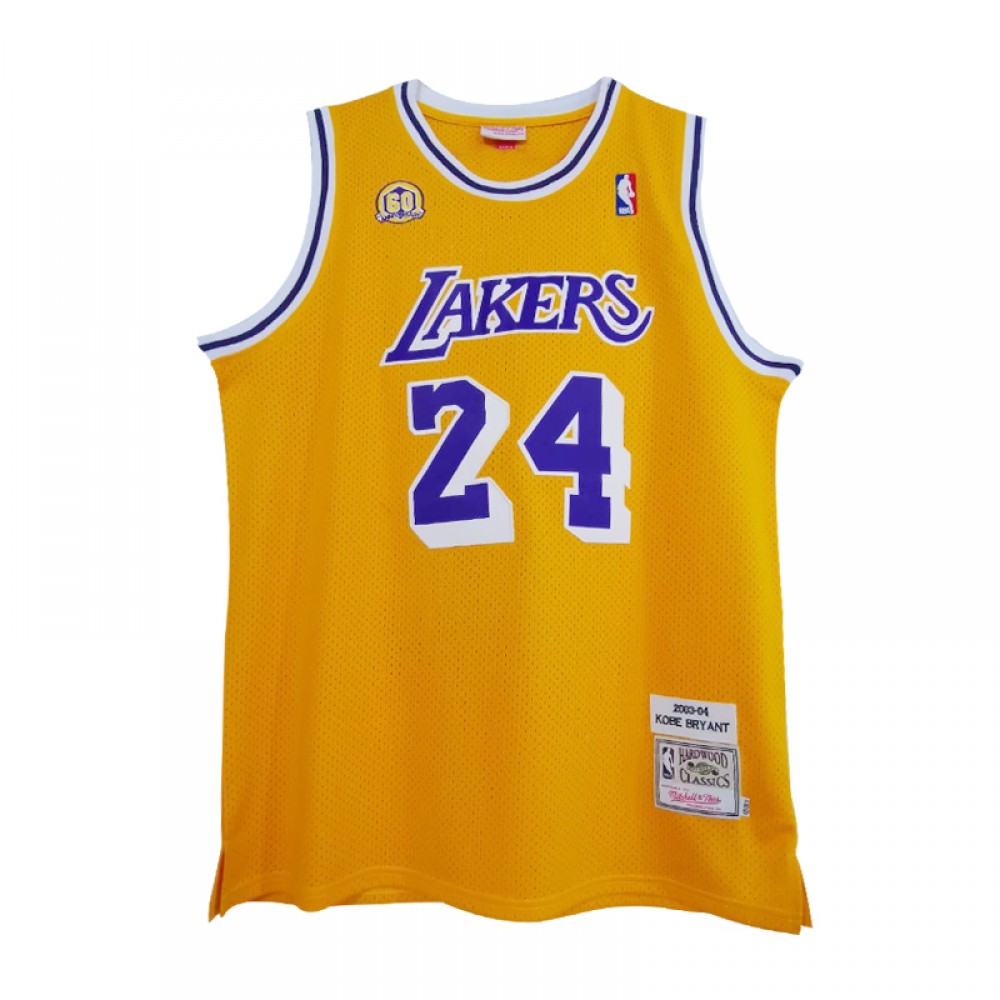 Camiseta Kobe Bryant Amarillo Mitchell & Ness 60th Anniversary Honor Edition
