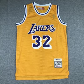 Camiseta Magic Johnson #32 Los Angeles Lakers Amarillo