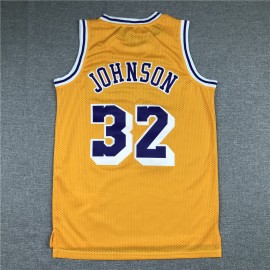 Camiseta Magic Johnson #32 Los Angeles Lakers Amarillo Camiseta Magic Johnson #32 Los Angeles Lakers Amarillo