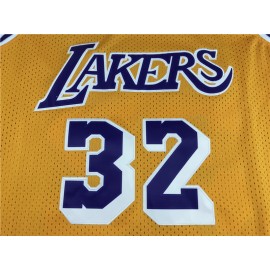 Camiseta Magic Johnson #32 Los Angeles Lakers Amarillo Camiseta Magic Johnson #32 Los Angeles Lakers Amarillo