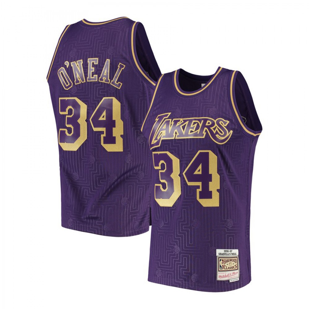 Camiseta Shaquille O'Neal #34 Los Angeles Lakers Púrpura Limited Edition