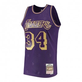 Camiseta Shaquille O'Neal #34 Los Angeles Lakers Púrpura Limited Edition