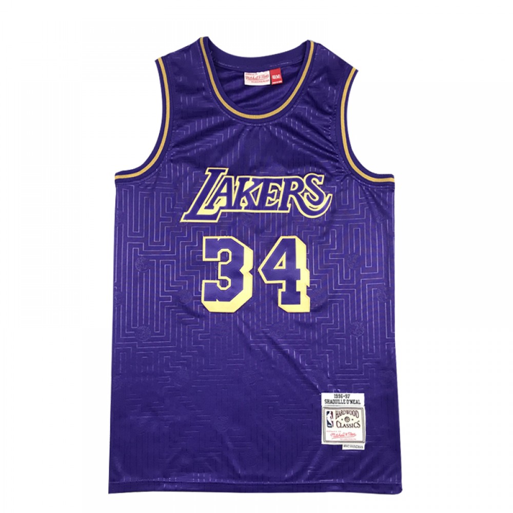 Camiseta Shaquille O'Neal #34 Los Angeles Lakers Púrpura Mouse Limited Edition