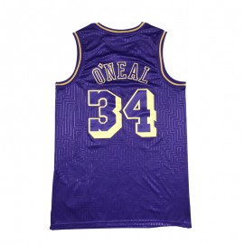 Camiseta Shaquille O'Neal #34 Los Angeles Lakers Púrpura Mouse Limited Edition