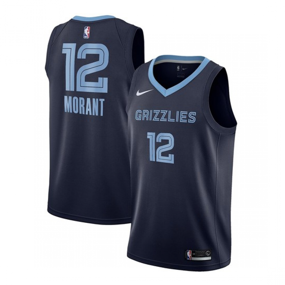 Camiseta Ja Morant #12 Memphis Grizzlies 19/20 Azul Marino Camiseta Ja Morant #12 Memphis Grizzlies 19/20 Azul Marino