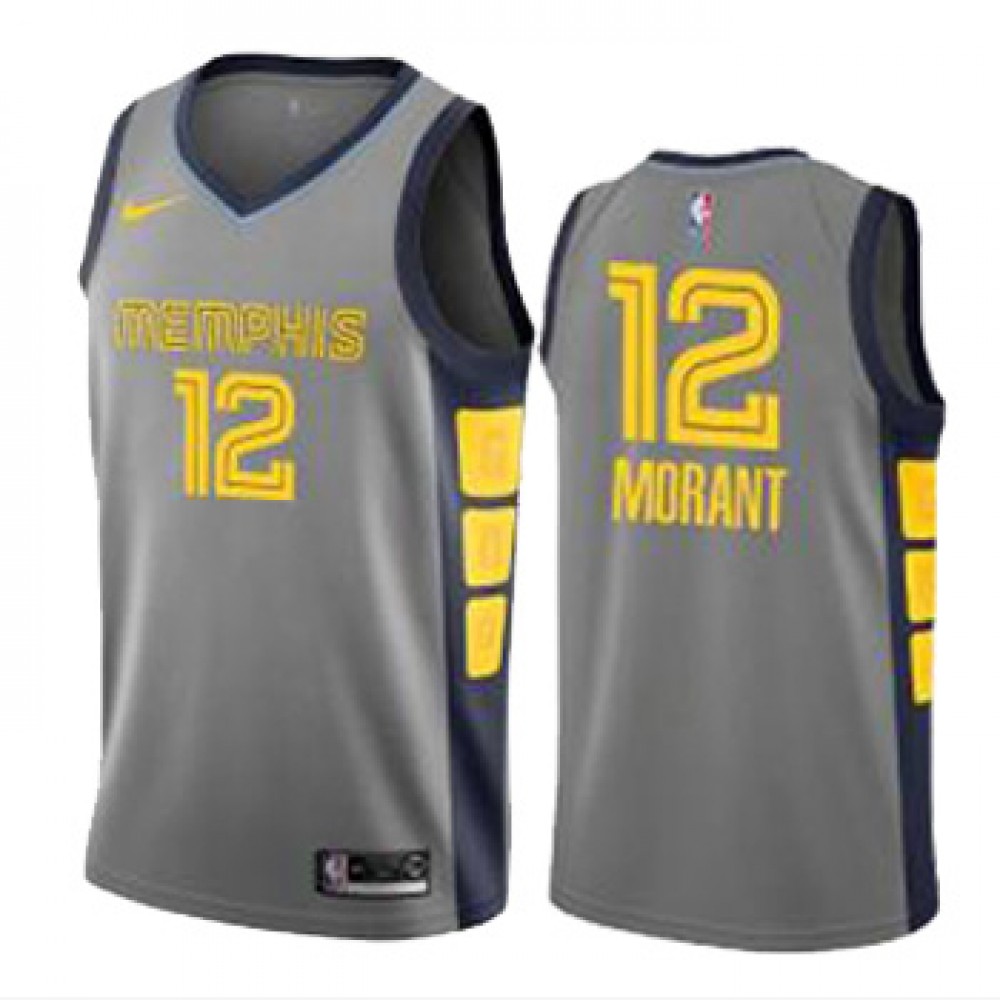 Camiseta Ja Morant #12 Memphis Grizzlies 19/20 Gris City Edition Camiseta Ja Morant #12 Memphis Grizzlies 19/20 Gris City Edition