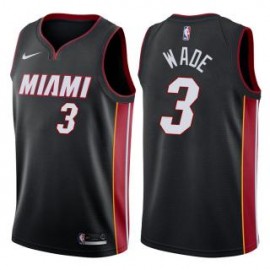 Camiseta Dwyane Wade #3 Miami Heat 17/18 Negro Icon