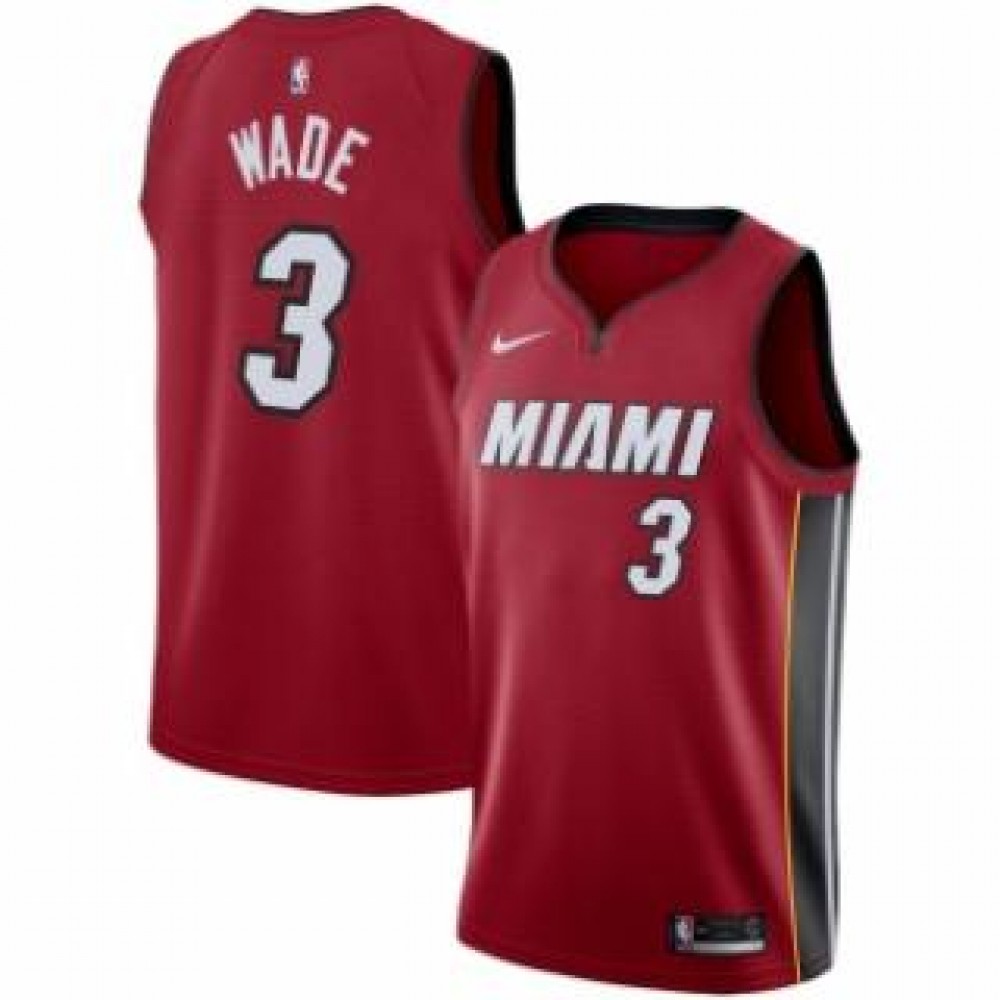 Camiseta Dwyane Wade #3 Miami Heat 17/18 Rojo Statement Edition