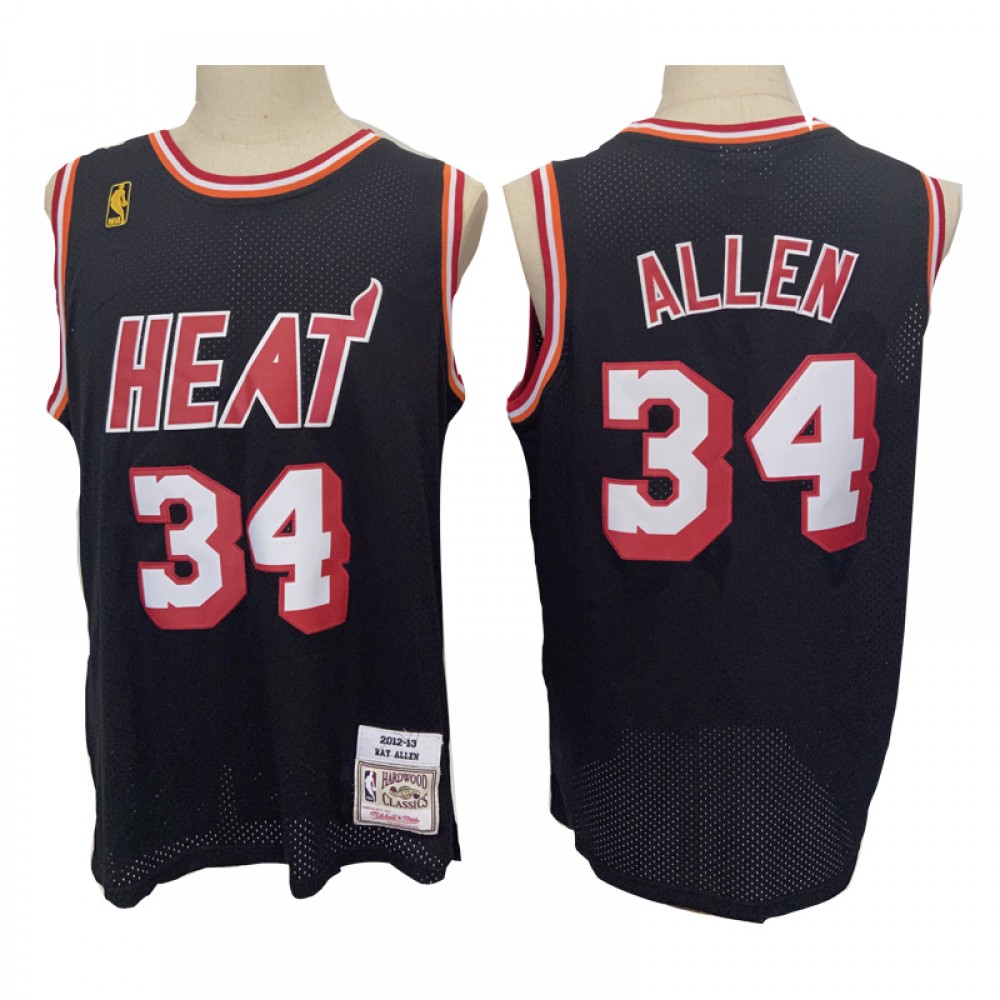 Camiseta Ray Allen #34 Miami Heat Negro Classic Camiseta Ray Allen #34 Miami Heat Negro Classic