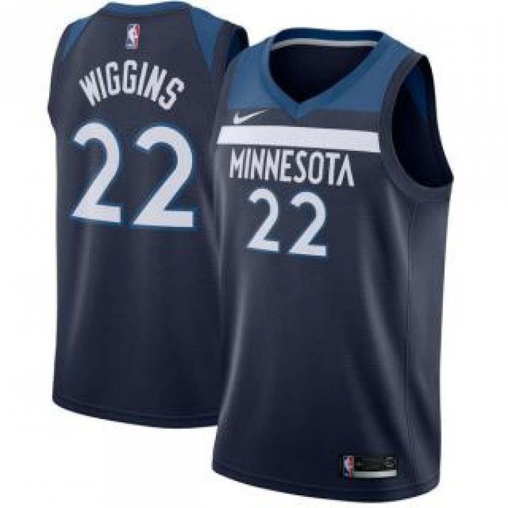 Camiseta Andrew Wiggins #22 Minnesota Timberwolves 17/18 Azul Marino Icon Camiseta Andrew Wiggins #22 Minnesota Timberwolves 17/18 Azul Marino Icon