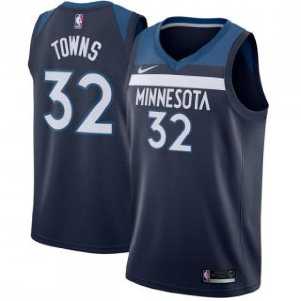 Camiseta Karl-Anthony Towns #32 Minnesota Timberwolves 17/18 Azul Marino Icon Camiseta Karl-Anthony Towns #32 Minnesota Timberwolves 17/18 Azul Marino Icon
