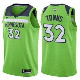Camiseta Karl-Anthony Towns #32 Minnesota Timberwolves 17/18 Verde Statement