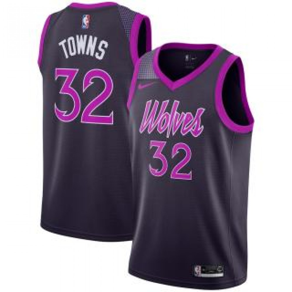 Camiseta Karl-Anthony Towns #32 Minnesota Timberwolves 18/19 Púrpura City Edition Camiseta Karl-Anthony Towns #32 Minnesota Timberwolves 18/19 Púrpura City Edition