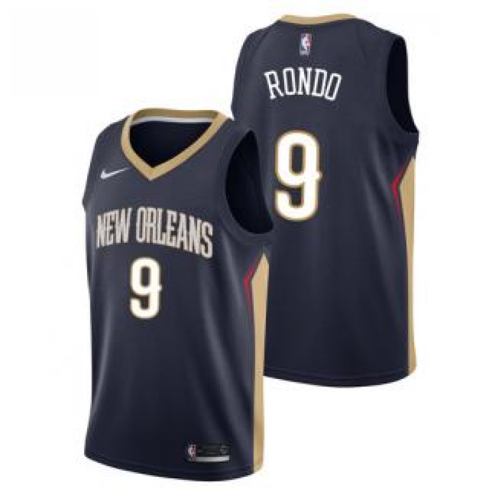 Camiseta Rajon Rondo #9 New Orleans Pelicans 17/18 Negro Icon Camiseta Rajon Rondo #9 New Orleans Pelicans 17/18 Negro Icon
