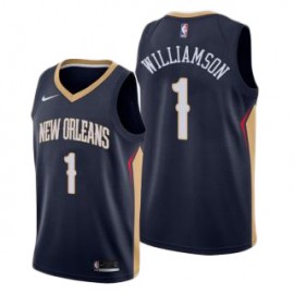 Camiseta Zion Williamson #1 New Orleans Pelicans 17/18 Negro Icon