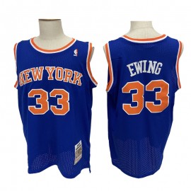 Camiseta Patrick Ewing #33 New York Knicks Azul Mitchell & Ness