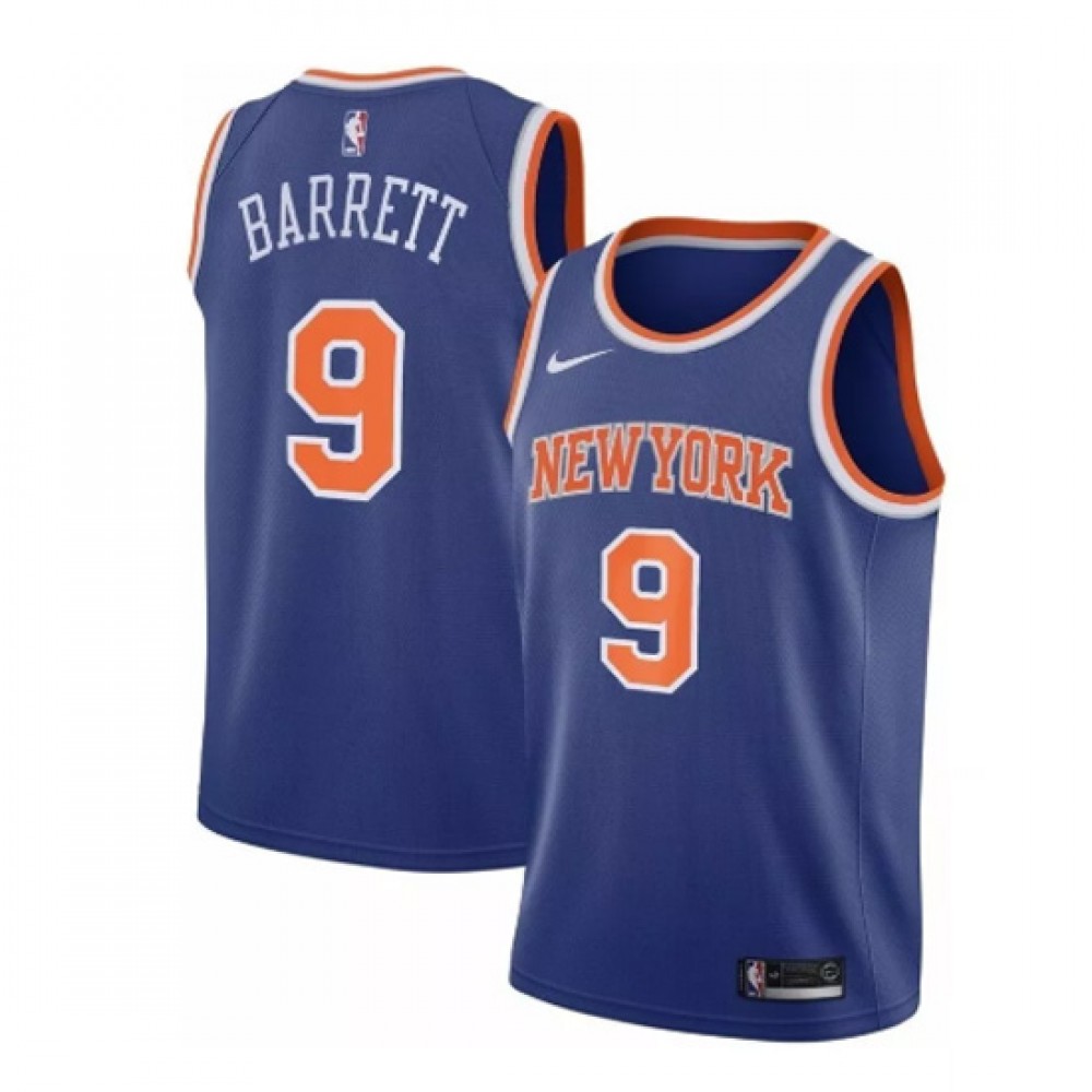 Camiseta RJ Barrett #9 New York Knicks 19/20 Azul Icon Camiseta RJ Barrett #9 New York Knicks 19/20 Azul Icon