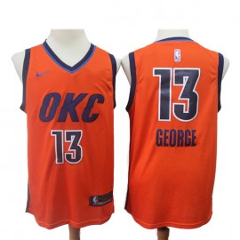 Camiseta Paul George #13 Oklahoma City Thunder 18/19 Naranja Earned Edition