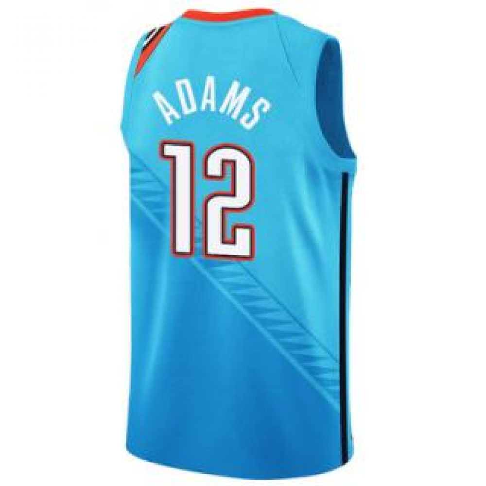 Camiseta Steven Adams #12 Oklahoma City Thunder 18/19 Azul City Edition Camiseta Steven Adams #12 Oklahoma City Thunder 18/19 Azul City Edition