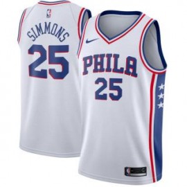 Camiseta Ben Simmons #25 Philadelphia 76ers 17/18 Blanco Association Edition