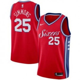 Camiseta Ben Simmons #25 Philadelphia 76ers 17/18 Rojo Statement Edition