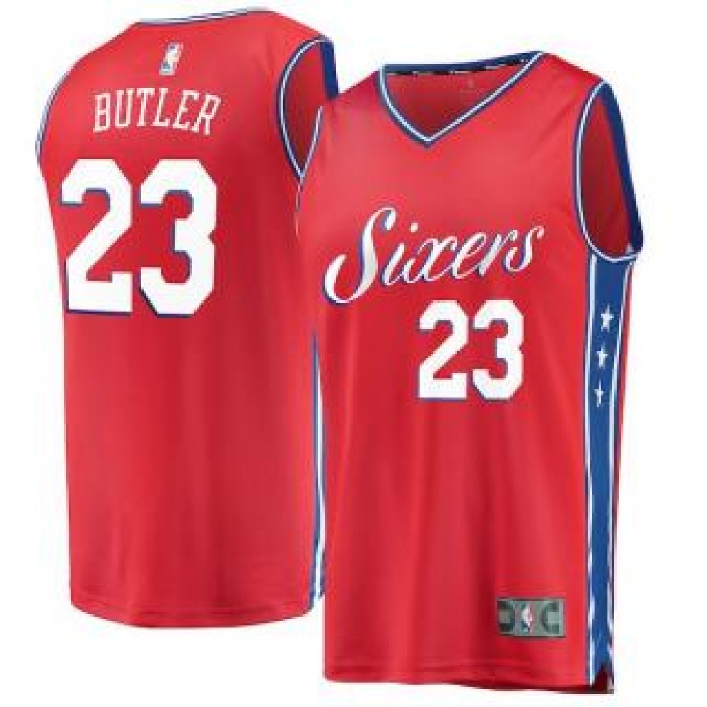 Camiseta Jimmy Butler #23 Philadelphia 76ers 17/18 Rojo Statement Edition Camiseta Jimmy Butler #23 Philadelphia 76ers 17/18 Rojo Statement Edition