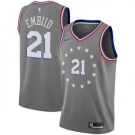 Camiseta Joel Embiid #21 Philadelphia 76ers 18/19 Gris City Edition