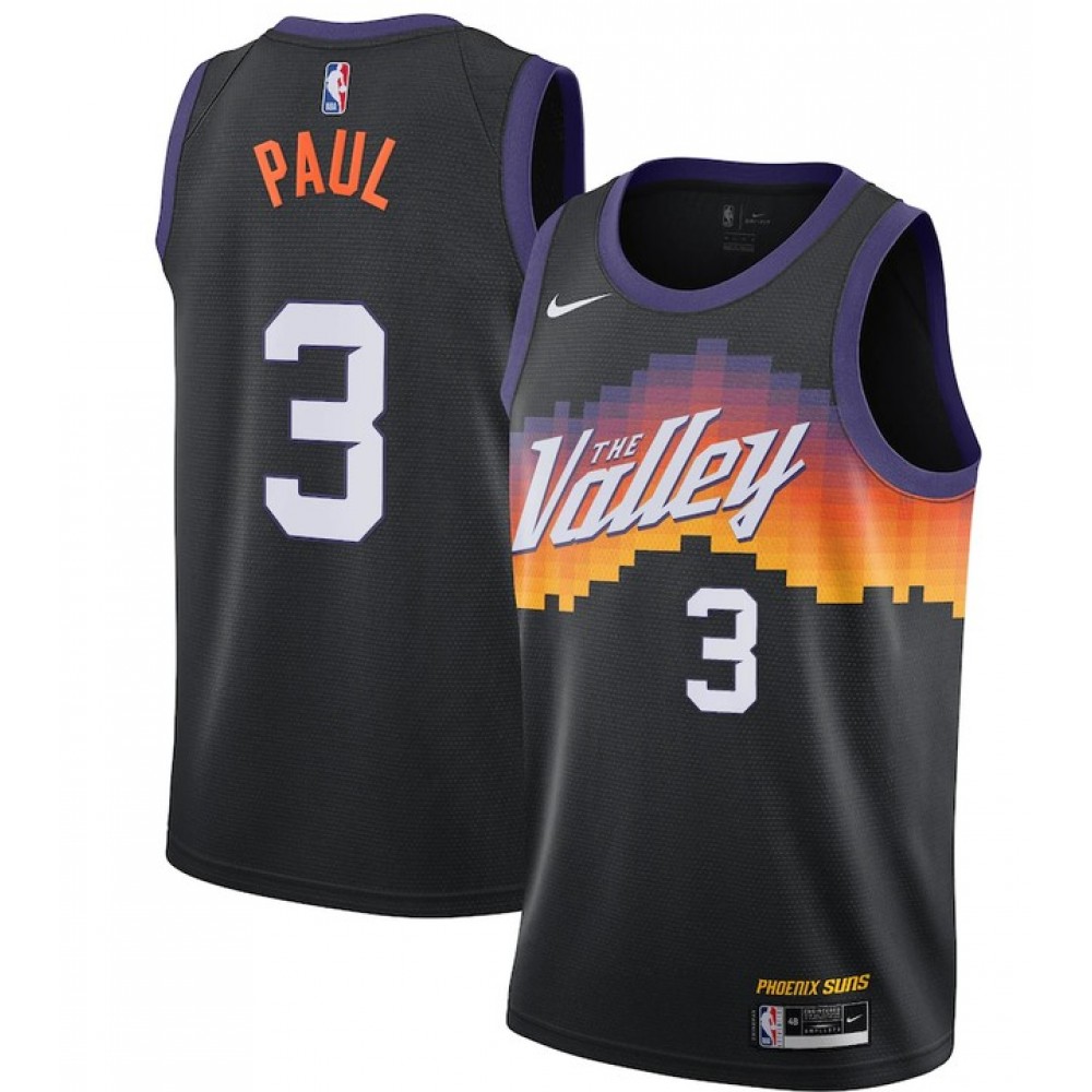 Camiseta Chris Paul #3 Phoenix Suns 2020/21 Negro City Edition Camiseta Chris Paul #3 Phoenix Suns 2020/21 Negro City Edition